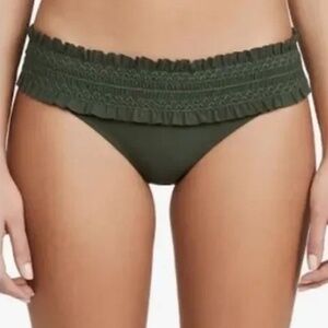 Tory Burch Costa Hipster Bikini Bottom in Green Olive (Size M)
